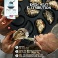 thumbnail image 6 of Potted Pans Cast Iron Oyster Grill Pan with Gloves and Knife, Seafood Tools Oyster Lovers, 6 of 7