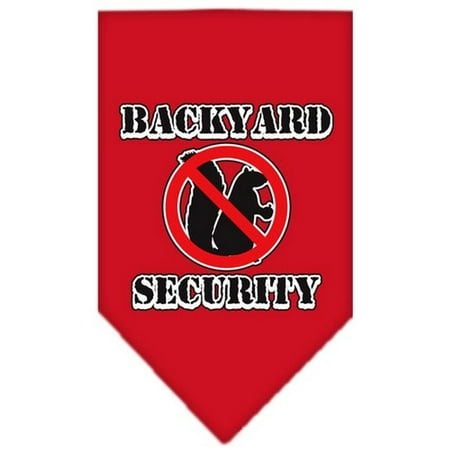 Backyard Security Screen Print Bandana Red Large