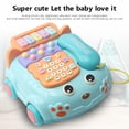 thumbnail image 4 of Blue Blue Educational Telephone Toy With Light Effects 6 Mode Learning Games Pull String Activity Center For Babies, 4 of 6