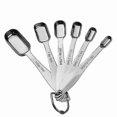 thumbnail image 1 of Measuring Spoons Set Stainless Steel Long Handle Measuring Spoons Stackable Heavy Duty Metal Teaspoon Tablespoon Measure Spoon Set Of 6 For Measuring, 1 of 5