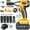 1*Battery + Basic Accessories, variant on 20V Cordless Impact Wrench | Drill Kit, Brushless Electric Impact | Drill Set, Impact Wrench Drill, Equipped with 4000mAh Battery, Toolbox, Charger, Socket And Complete Accessories. Suitable for Men