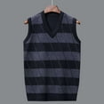 thumbnail image 4 of Dpytoraw Male Knitted Vest Vest V Neck Sleeveless Padded Sweater Vest, 4 of 5