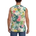 thumbnail image 4 of Gaeub Tropical Flowers Men's Sleeveless Muscle Shirts Workout Tank Tops, Odor Protection and Comfortable - X-Large, 4 of 8