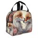 thumbnail image 2 of Easygdp Romantic Flower Fox Bolsa Térmica Premium - Tela Oxford Impermeable, Gran Capacidad, Bolsillo Frontal, Unisex para Trabajo, Escuela, Actividades al Aire Libre y Picnics, 2 of 8