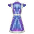 thumbnail image 3 of YiZYiF Women Space Alien Costume Metallic Dance Dress for Halloween Role Play Robot Astronaut Outfit Silver S, 3 of 6