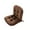 Coffee, variant on Plush Conjoined Cushion 15x18x17in Seat Back Support Flock Fabric Office Recliner Pad Non-Slip Ties Home Sofa Mat