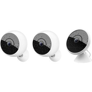 Logitech CIRCLE 2 MULTI-PACK: 2 Wire-Free Cameras + 1 Wired (Best No Monthly Fee Home Security System)