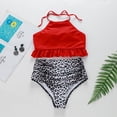 thumbnail image 1 of WREESH Women Striped Push Up High Cut Hight Waist Halter Bikini Set Two Piece Swimsuit, 1 of 8