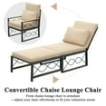thumbnail image 4 of AECOJOY Patio Lounge Chair Set of 2,Outdoor Patio Chaise Lounge Chair Adjustable Folding Pool Lounger w/ Beige Cushion, 4 of 8