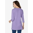 thumbnail image 2 of Woman Within Plus Size Perfect Three-Quarter Sleeve Crewneck Tunic, 2 of 5