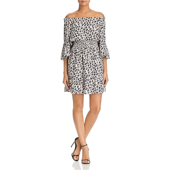 Le Gali Womens Helene Flounce Dress, Beige, X-Large