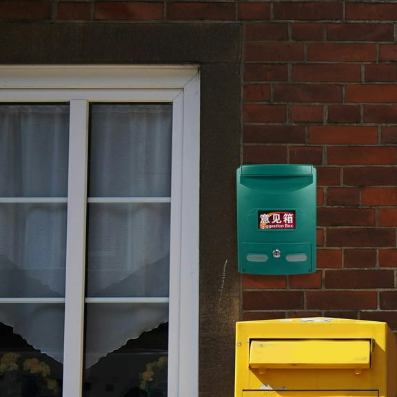 MLINS 1 Set of Wall Mounted Mailbox Security Complain Mailbox For Outside Plastic Mailbox For Outside Door Mailbox Locking Storage Bin Lockable Mailbox For Outside