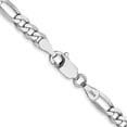 thumbnail image 3 of 14K White Gold Figaro Chain Necklace 18 inch 4 mm Flat with Lobster Clasp, 3 of 4