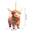 thumbnail image 3 of Christmas Hanging Ornaments for Xmas Tree, Personalized Christmas Tree Decoration Pendant, Scottish Cow Acrylic Xmas Tree Hanging Decor Christmas Gifts（Cow）, 3 of 7