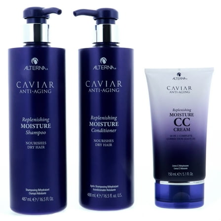 Alterna Caviar Replenishing Moisture Shampoo / Conditioner / CC Cream (TRIO)