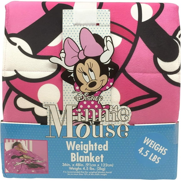Minnie Mouse Kid's Weighted Blanket, 4.5 lb, 36" x 48"
