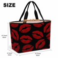 thumbnail image 6 of Red Lips Beach Bag for Women, Large Breathable Mesh Beach Tote Bag, Modern Abstract Romantic Texture Aesthetic Sandproof Lightweight Travel Bags for Vacation Picnic Swimming Pool 15.7"x15.7"x9.1", 6 of 9