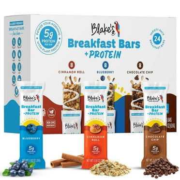 Blake's Seed BasedEGSC Breakfast Bars with Protein - Variety Pack Count), 5g Clean Plant-Based Protein, Gluten Free, Nut Free, Dairy Free & Vegan, Healthy Snacks for Kids or Adults, School Safe