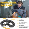 thumbnail image 3 of Auriculares con protección auditiva Bluetooth 5.4, almohadillas de gel Kalence, 3 of 8