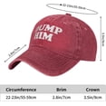 thumbnail image 5 of Dump Him Hat Funny Cotton Washed Cowboy Baseball Cap Adjustable Unisex Dad Hats, 5 of 7