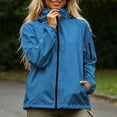 thumbnail image 2 of Zpanxa Winter Jackets for Women Waterproof Zip Up Rain Jacket Long Sleeve Windbreaker Solid Color with Pockets Lightweight Outdoor Casual, 2 of 8