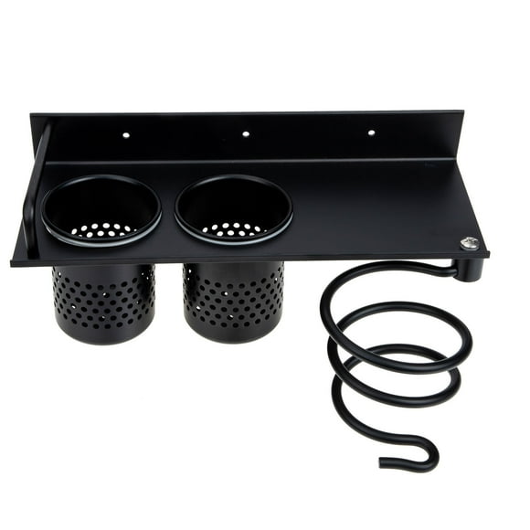 EeaseMX Organizador de secador de pelo para baño sin perforaciones, soporte para herramientas de peluquería, estante para baño