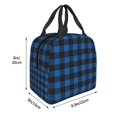 thumbnail image 3 of Disketp Blue Black Plaid Bolsa Térmica para Almuerzo para Hombre y Mujer, Ideal para Trabajo, Senderismo y Picnic, 3 of 8