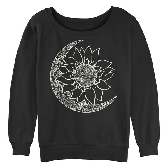 Junior's Lost Gods Lace Sun and Moon  Sweatshirt
