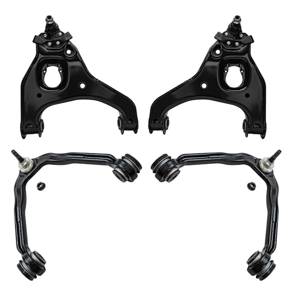 Detroit Axle - RWD Front 4pc Control Arms for 1999-2006 Chevy Silverado GMC Sierra 1500, 2000 2001 2002 2003 2004 2005, 4 Upper & Lower Control Arms with Ball Joints Assembly