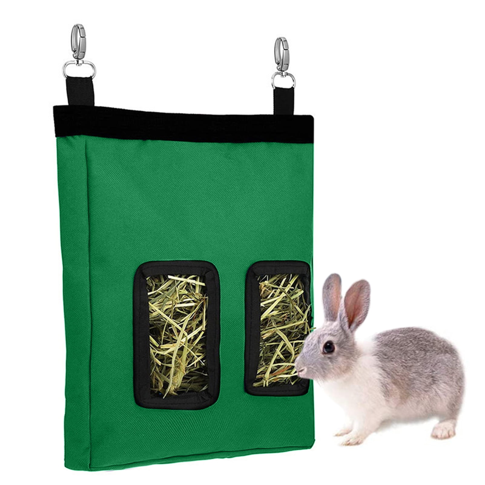 CHBORLESS Rabbit Hay Feeder Bag Bunny Guinea Pig Hanging Hay Feeder