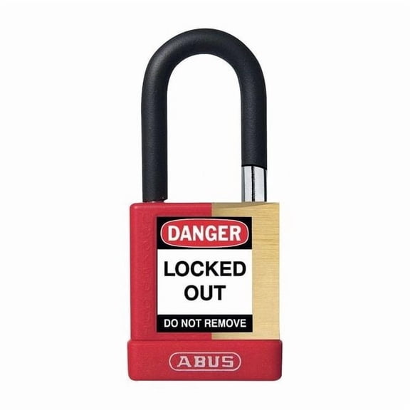 Keyed Padlock, Open, Rectangular Steel Body, Hardened Steel Shackle, 3/4 in W