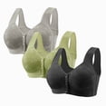 thumbnail image 2 of Big Deal Days 2025,Xdegoge Front Closure Bras for Women Racerback 3 Pack Plus Size, Bras for Women Wireless Lace,Green 2X Comfortable Breathable Base Tops Underwear,Ropa De Hacer Ejercicios De Mujer, 2 of 4