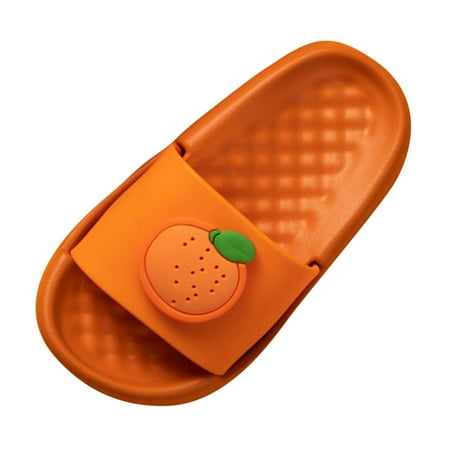 

Toddler Girl Unisex Shoes Light Fruit Glow Led Up Slippers Summer Sandals Size 24/24-25 Orange