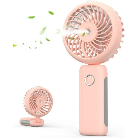 

Portable Handheld Misting Fan 4000mAh USB Rechargeable Personal Mister Foldable Fan Battery Operated Spray Water Mist Fan Makeup Small Face Steamer for Travel Outdoors Office white