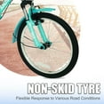 thumbnail image 4 of iRerts Folding Adult Tricycles 20" Wheel, Single Speed Cruiser Bicycles Bike with Shopping Basket, Adjustable Seat, Adult Trike Bicycle for Seniors Women Men, 3 Wheeled Bikes for Adults, Teal Blue, 4 of 8
