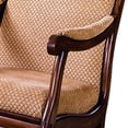 thumbnail image 2 of Benzara Fabric Upholstered Rocking Chair with Padded Armrests, Brown and Beige-Color:Antique Oak, 2 of 4