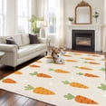 thumbnail image 2 of 8x10 Area Rugs for Living Room, Spring Easter Non Slip Area Rugs for Kitchen Bedroom Entryway, Watercolor Cute Carrots Vegetables Beige Washable Carpet Runner Rug Floor Mats for Bedroom Home Decor, 2 of 8