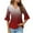 Red, variant on Women's Casual V-Neck Flutter Sleeve Tunic Top Gradient Printed Loose Fit Blouse Flare Sleeves Shirts for Spring & Summer Blue XL