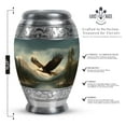 thumbnail image 2 of YATHABHISA Eagle Cremation Urns for Ashes, Memorial Gift for Male & Female, Funeral Urn For Adult Human Ash, Green, Combo (10 Inch & 3 Inch Mini Set of 4), 2 of 2