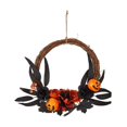 thumbnail image 2 of Corona de Halloween para decoración de puerta de entrada, guirnalda para ventana, fiesta al aire libre Flor 47cmx31cm, 2 of 8