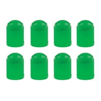 Green Tire Valve Stem Caps Tight Seal for Car Van SUV Bike Bicycle Motorcycle Truck, A Pack of 8