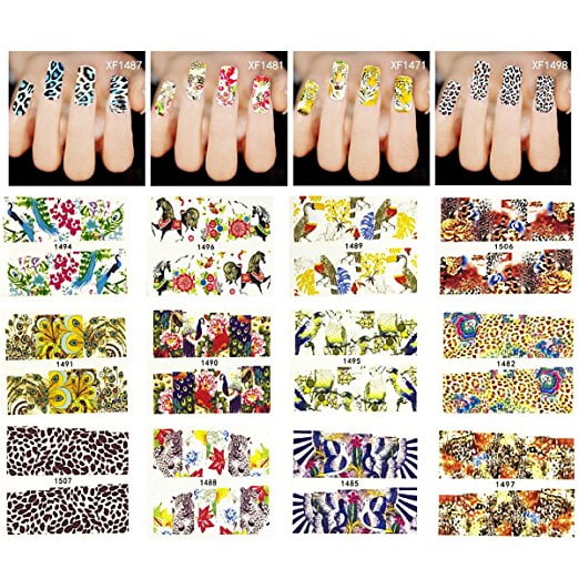Wrapables® 40 Sheets Into the Wild Animal Print Water Slide Nail Art ...