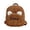 Brown, variant on Plush Backpack with Bear Ears, Cute Fuzzy Backpack for Women, Lightweight Mini Backpack for Casual Use