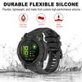 thumbnail image 2 of KIQ Durable and Water Resistant Silicone Replacement Watch Strap Band Compatible With Garmin Instinct 3(50mm)(Graphite Grey), 2 of 5