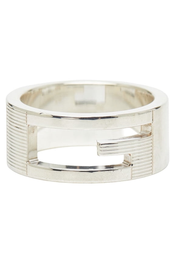 Pre-Owned Gucci Branded G Ring, Size #9, SV925 Silver, Women's, GUCCI