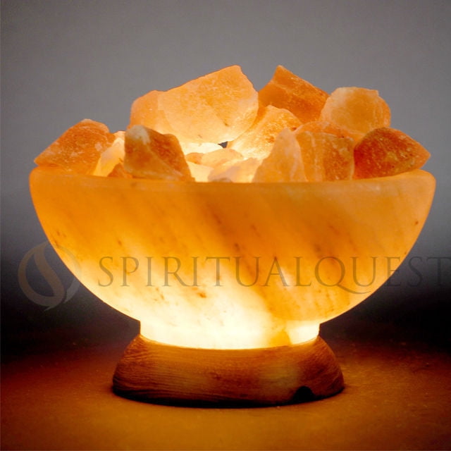 Large Himalayan Salt Abun Bowl Lamp W Chunks 8 Diameter 9 10 Tall Lbs Com Large Himalayan Salt Abun Bowl, Himalayan Salt Bowl Lamp