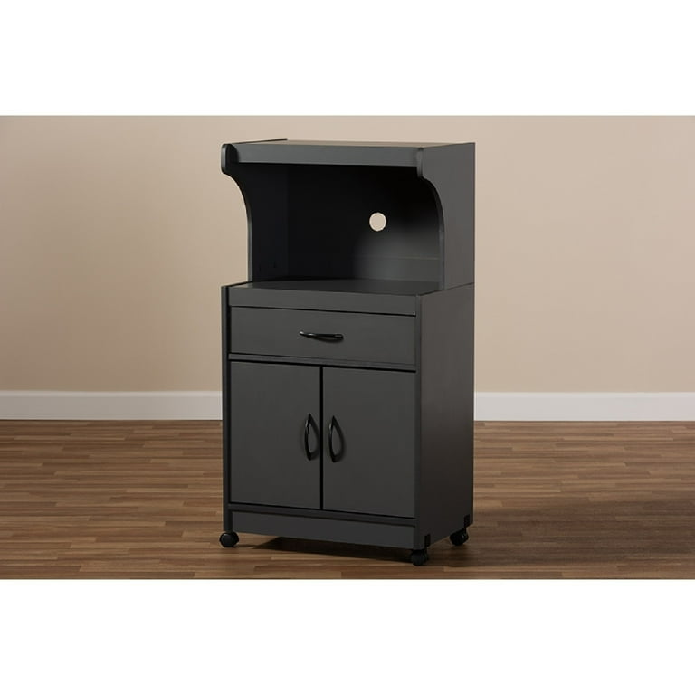 Baxton Studio Tannis Modern and Contemporary Dark Grey Finished Kitchen Cabinet Baxton Studio Tannis Modern and Contemporary Dark Grey Finished Kitchen Cabinet