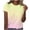 hgg238-Yellow, variant on Women's Ombre Gradient Blouse Crew Neck Short Sleeve Relaxed Fit Lightweight Summer Fade Shirt