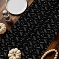 thumbnail image 2 of ERUNPONLY Black Botanical Table Runner - 72 Inch Long Vintage Wildflower Wheat Leaf Floral Cotton and Linen Blended Dress Scarves Farmhouse Table Runner for Kitchen Dining, Coffee Table, 13" x 72", 2 of 8