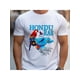 thumbnail image 1 of Camiseta para hombre con estampado de loro rojo y peces tropicales, temática de Honduras. 100 % algodón suave, corte holgado, cómoda para gimnasio, deporte y ropa informal, ideal para verano y todo el, 1 of 7